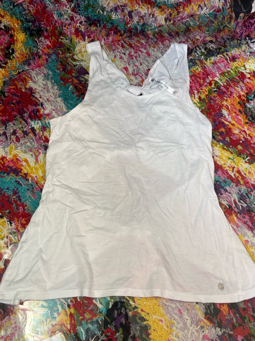 Fabletics White Racerback Tank Top